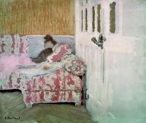 ソファー、または白い部屋、c.1890-93（厚紙に油彩）